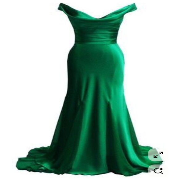 Dina Bar-El Emerald Green Silk Gown - Picture 8 of 9